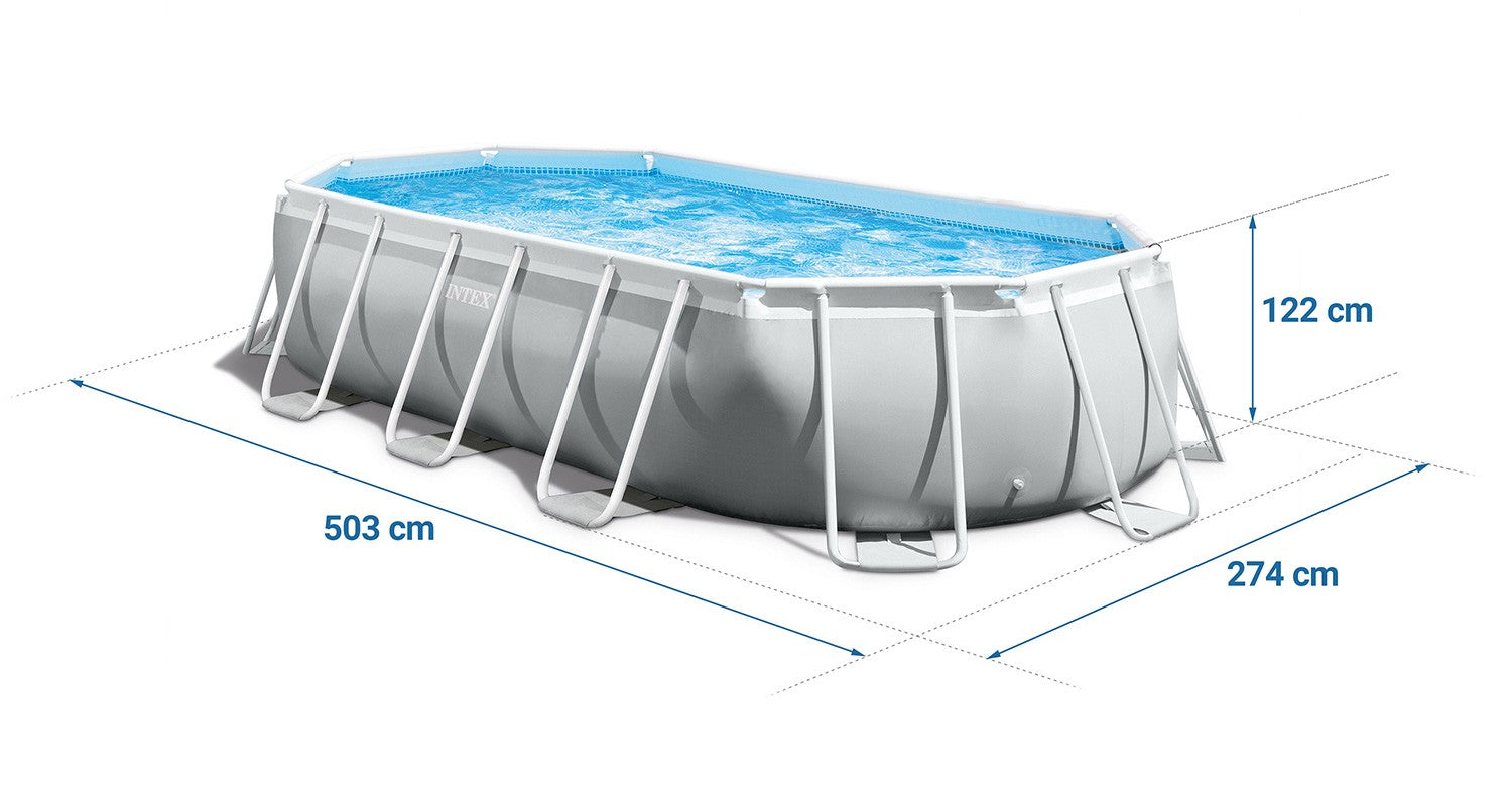 503x274x122cm 12v1 INTEX 26796 stelažo baseinas