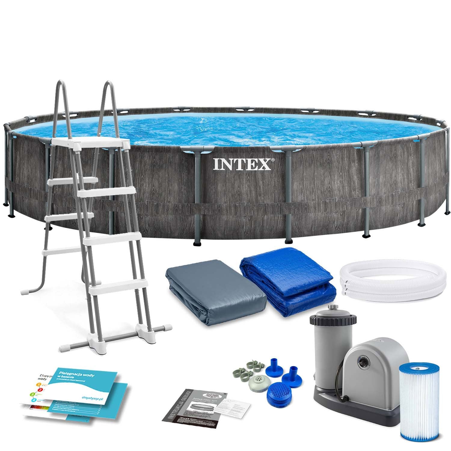 549 x 122 cm 12v1 karkasinis sodo baseinas INTEX 26744