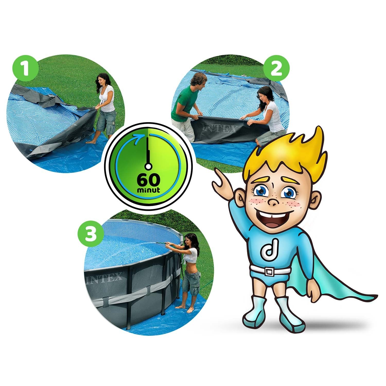 549 x 132 cm 11v1 INTEX 26330 karkasinis sodo baseinas