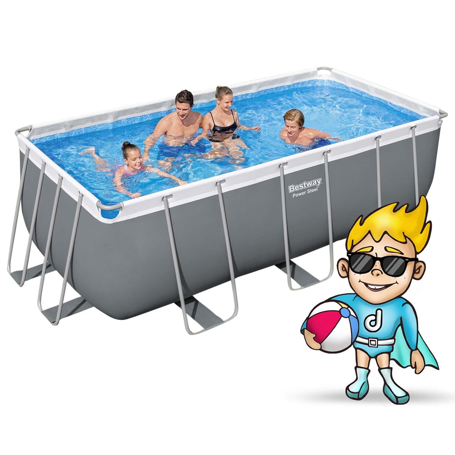 412 x 201 x 122 cm 11w1 Bestway 56456N karkasinis baseinas