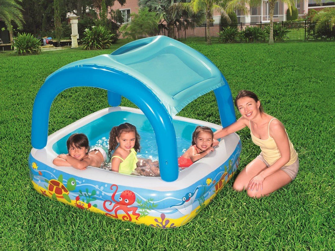 Vaikų baseinas su 140 x 140 x 114 cm plotu