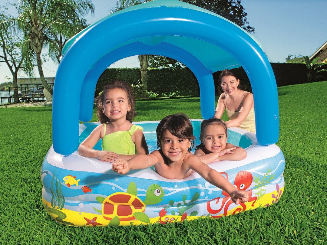 Vaikų baseinas su 140 x 140 x 114 cm plotu