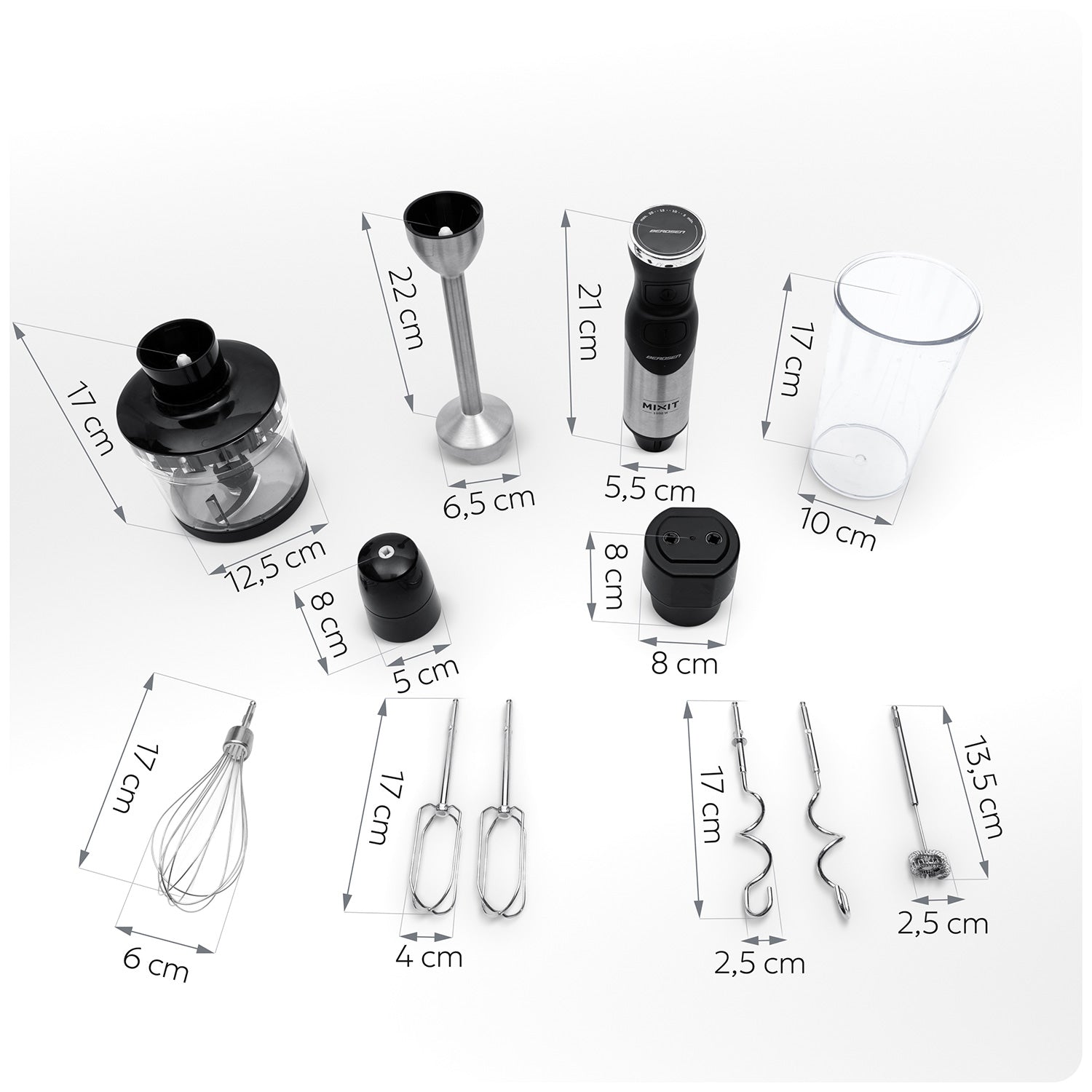 1500 W BD-753 Berdsen rankinis maišytuvas