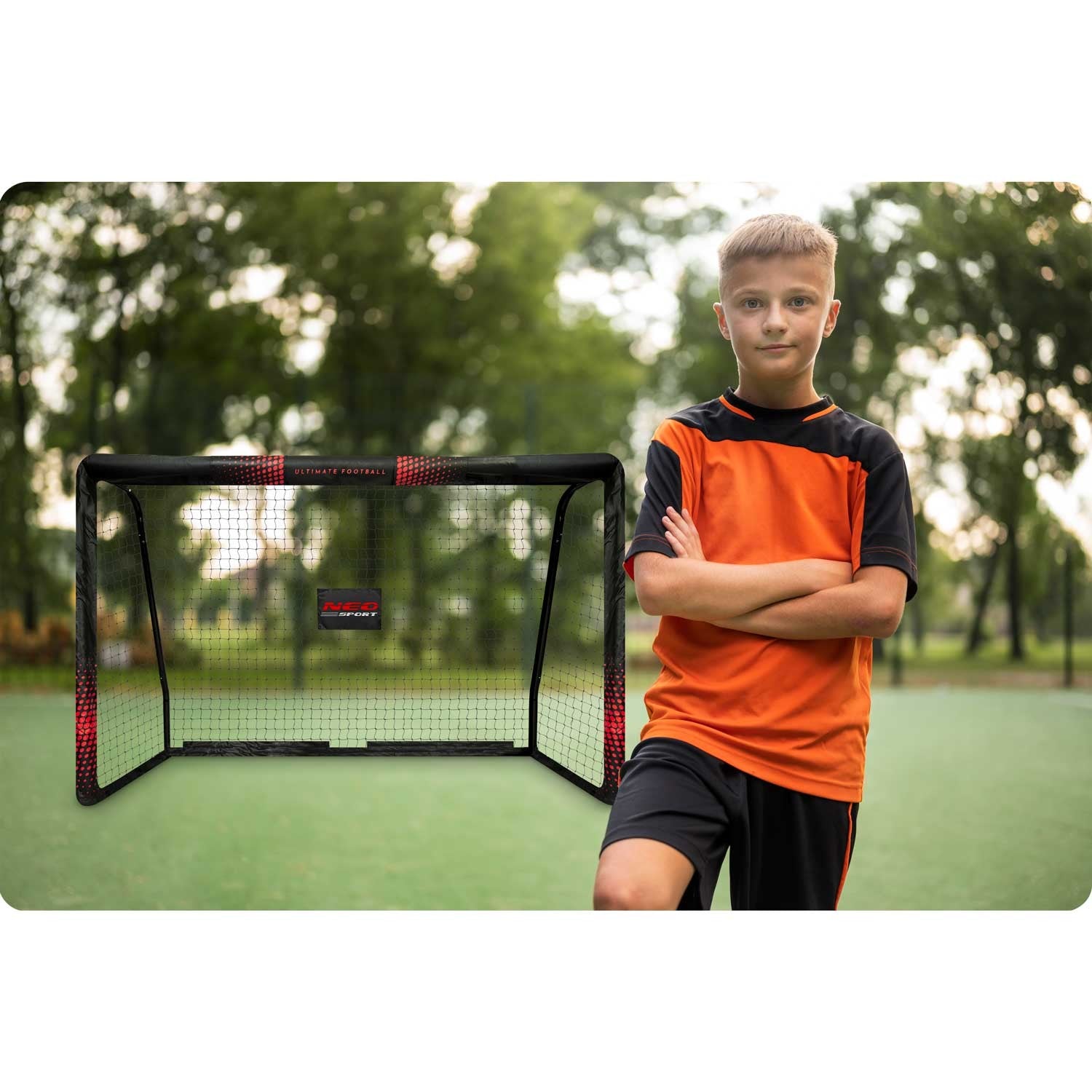 180 x 120 x 60 cm NS-463 juodai raudona futbolo vartai