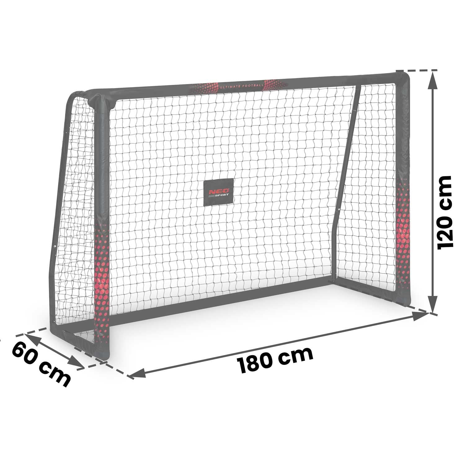 180 x 120 x 60 cm NS-463 juodai raudona futbolo vartai