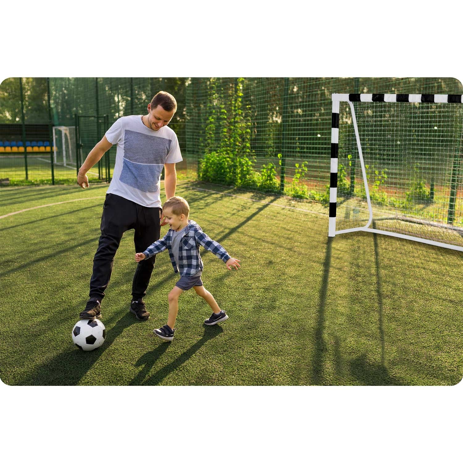 180 x 120 x 60 cm NS-464 futbolo vartai juodai balti