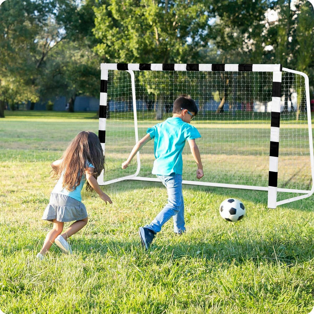 180 x 120 x 60 cm NS-464 futbolo vartai juodai balti