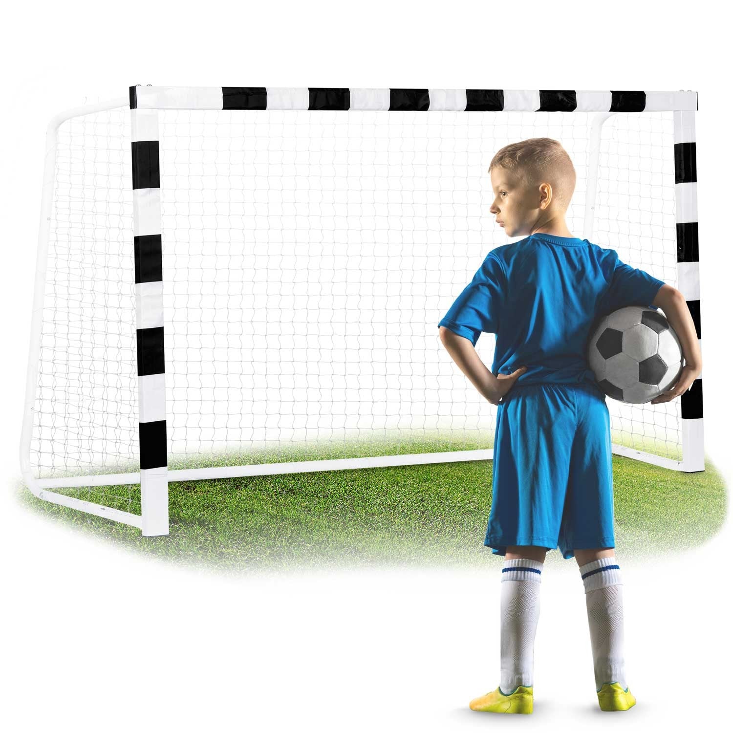 180 x 120 x 60 cm NS-464 futbolo vartai juodai balti