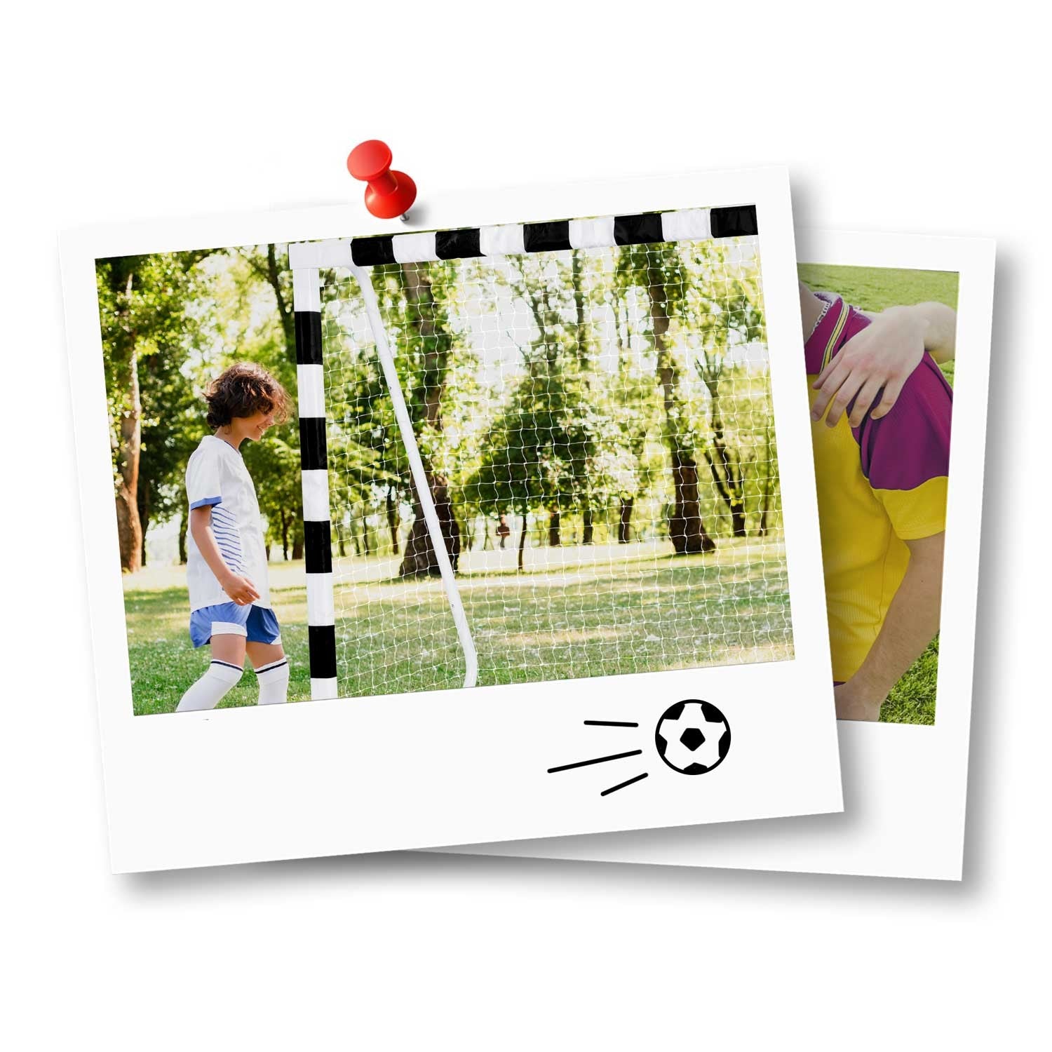 Futbolo vartai 300 x 200 x 120 cm NS-465 juodai balta