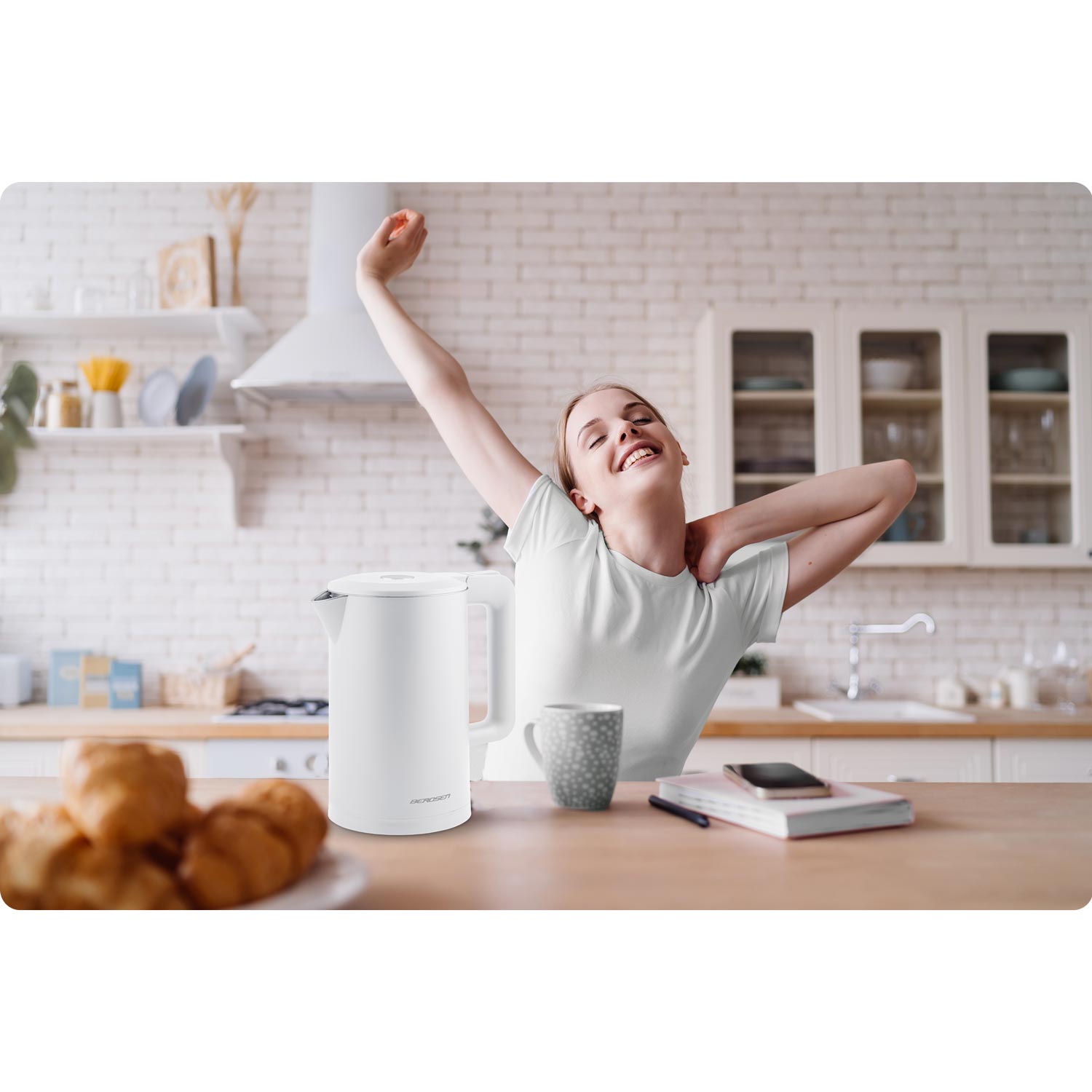 1,7-litro elektrinis Berdsen BD-710 baltasis