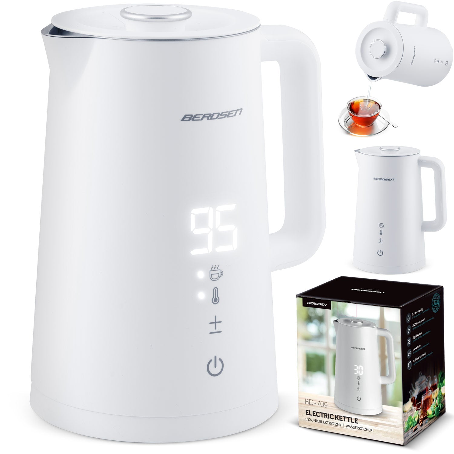 1,7 l elektrinis Berdsen BD-709 baltasis