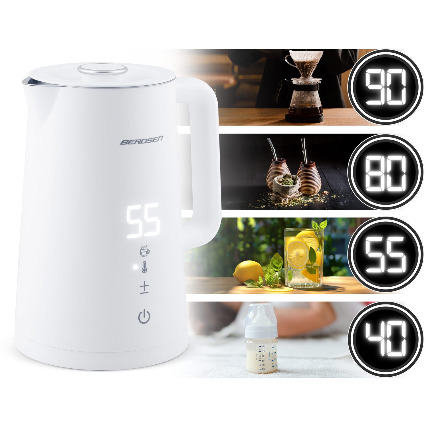 1,7 l elektrinis Berdsen BD-709 baltasis