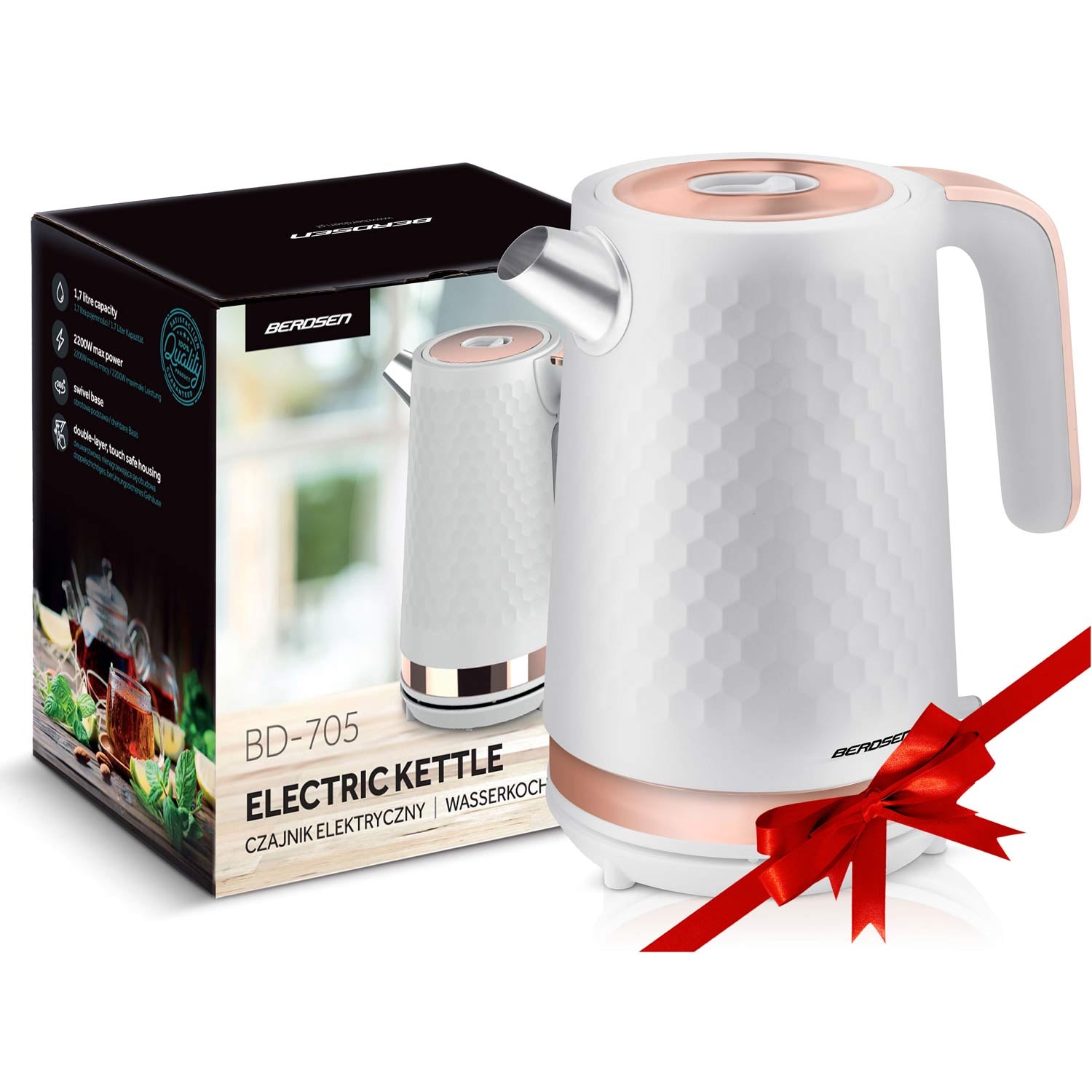 1,7 l elektrinis teptukas Berdsen BD-705 balta-varis