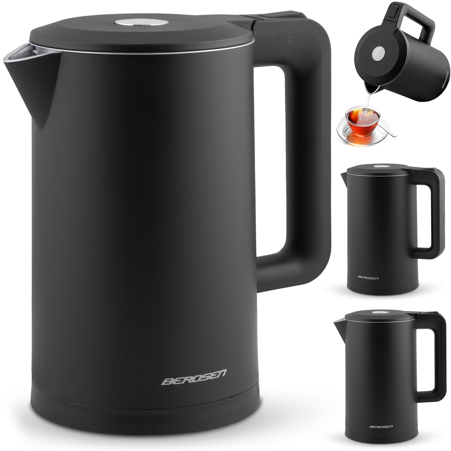 1,7 litro elektrinis Berdsen BD-710 arbatinukas, juodas