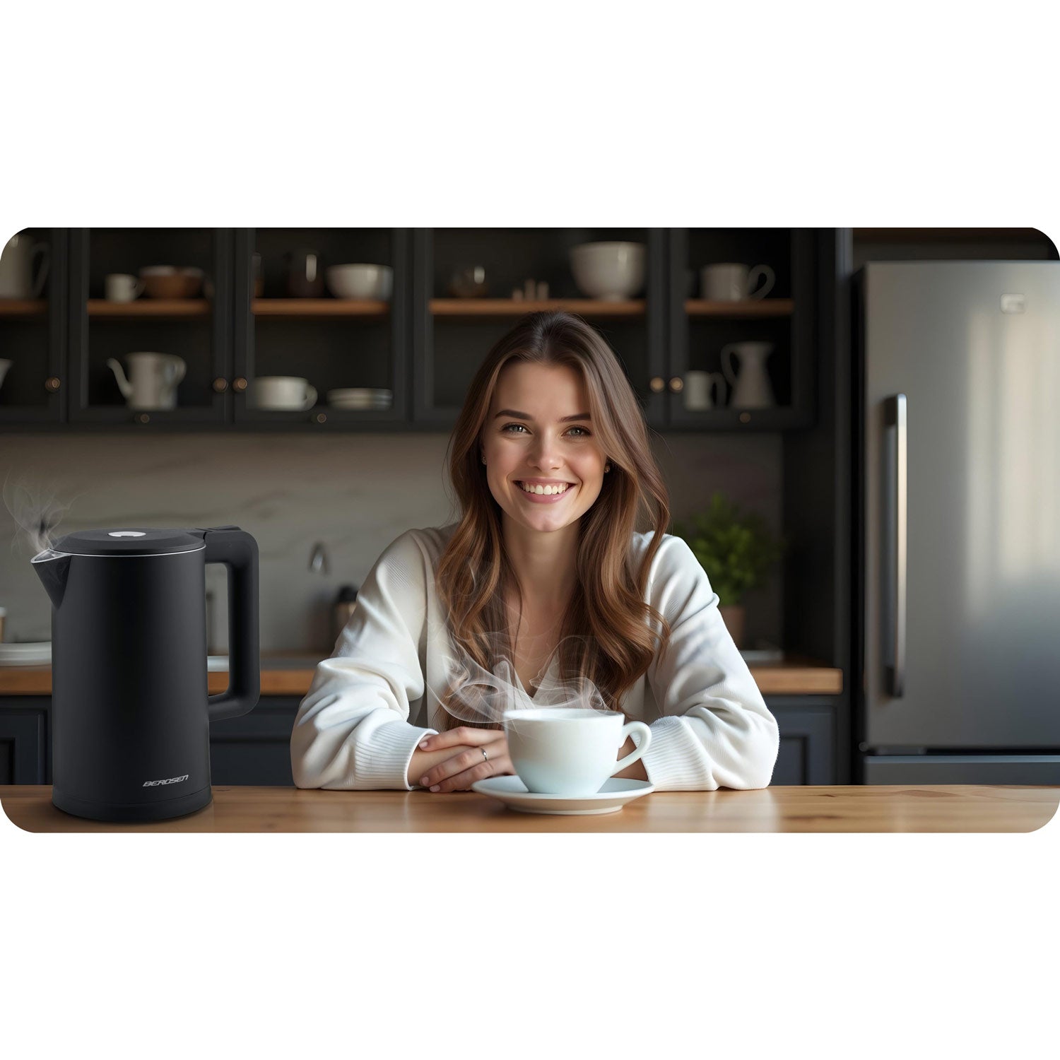 1,7 litro elektrinis Berdsen BD-710 arbatinukas, juodas