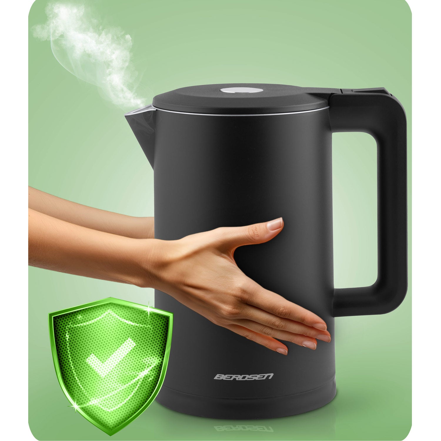 1,7 litro elektrinis Berdsen BD-710 arbatinukas, juodas