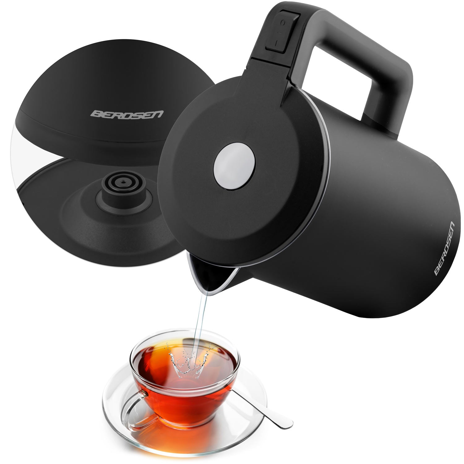 1,7 litro elektrinis Berdsen BD-710 arbatinukas, juodas