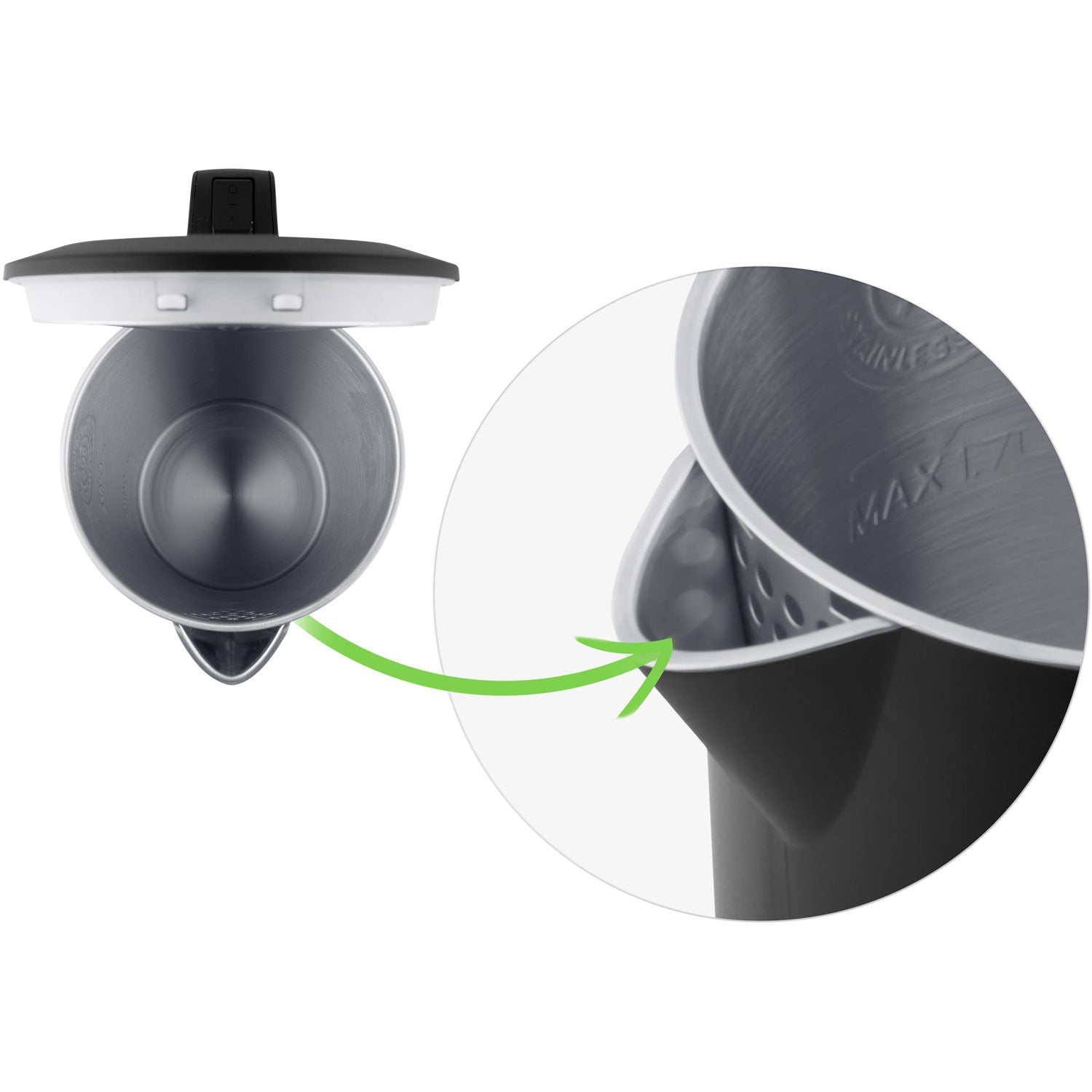 1,7 litro elektrinis Berdsen BD-710 arbatinukas, juodas