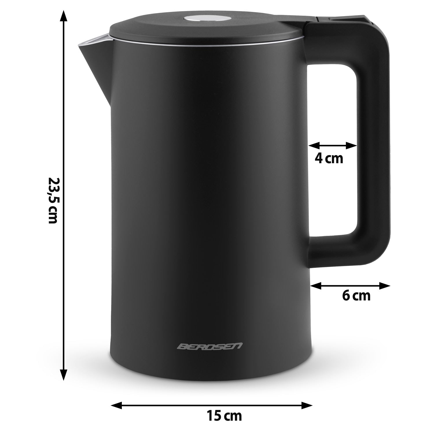 1,7 litro elektrinis Berdsen BD-710 arbatinukas, juodas