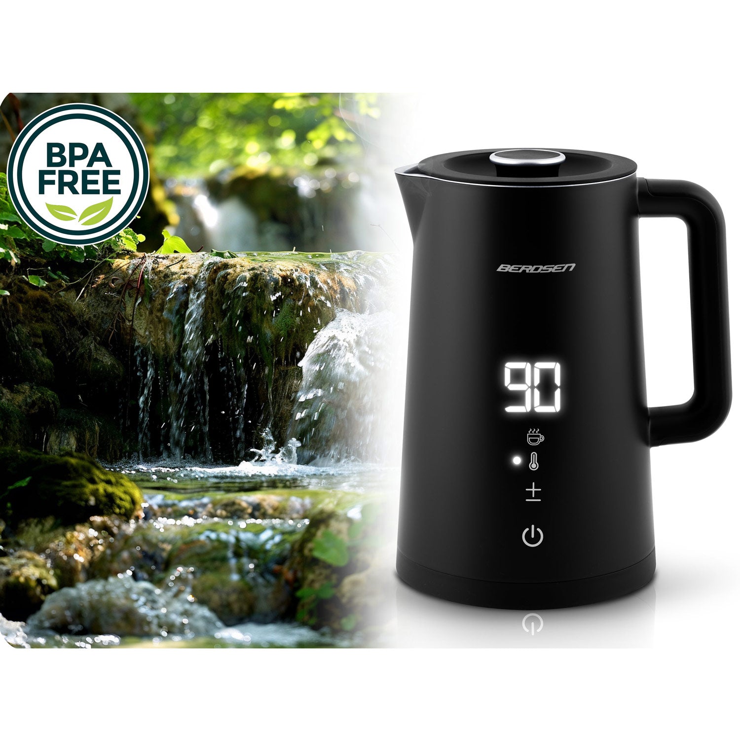 1,7 litro elektrinis Berdsen BD-709 arbatinukas juodas