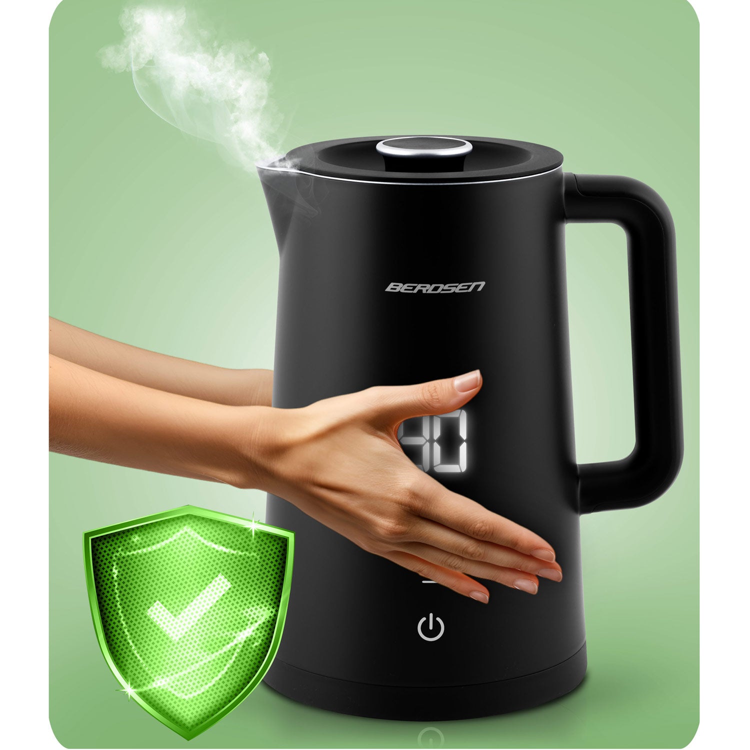 1,7 litro elektrinis Berdsen BD-709 arbatinukas juodas