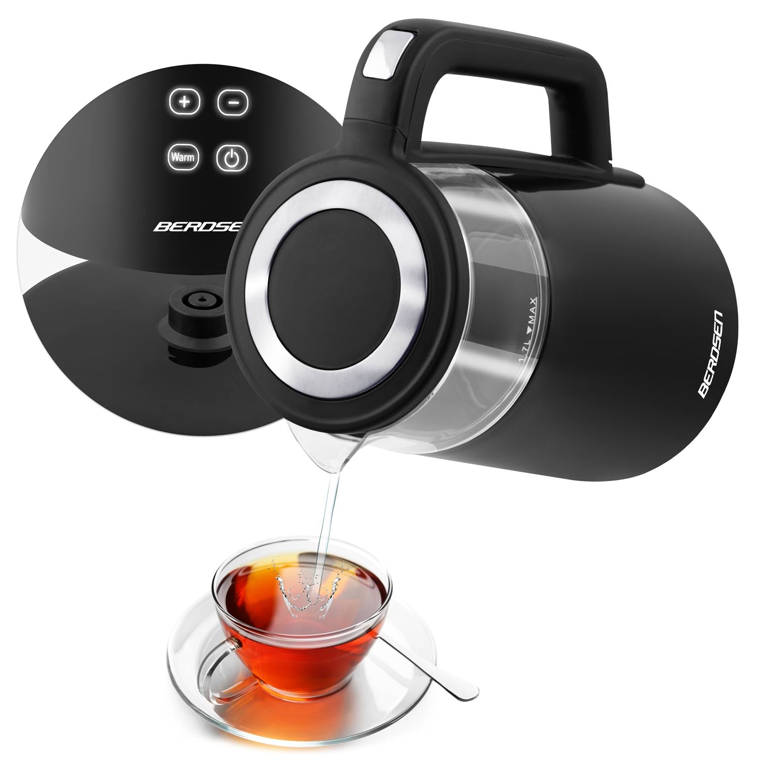 1,7 litro elektrinis Berdsen BD-707 arbatinukas, juodas