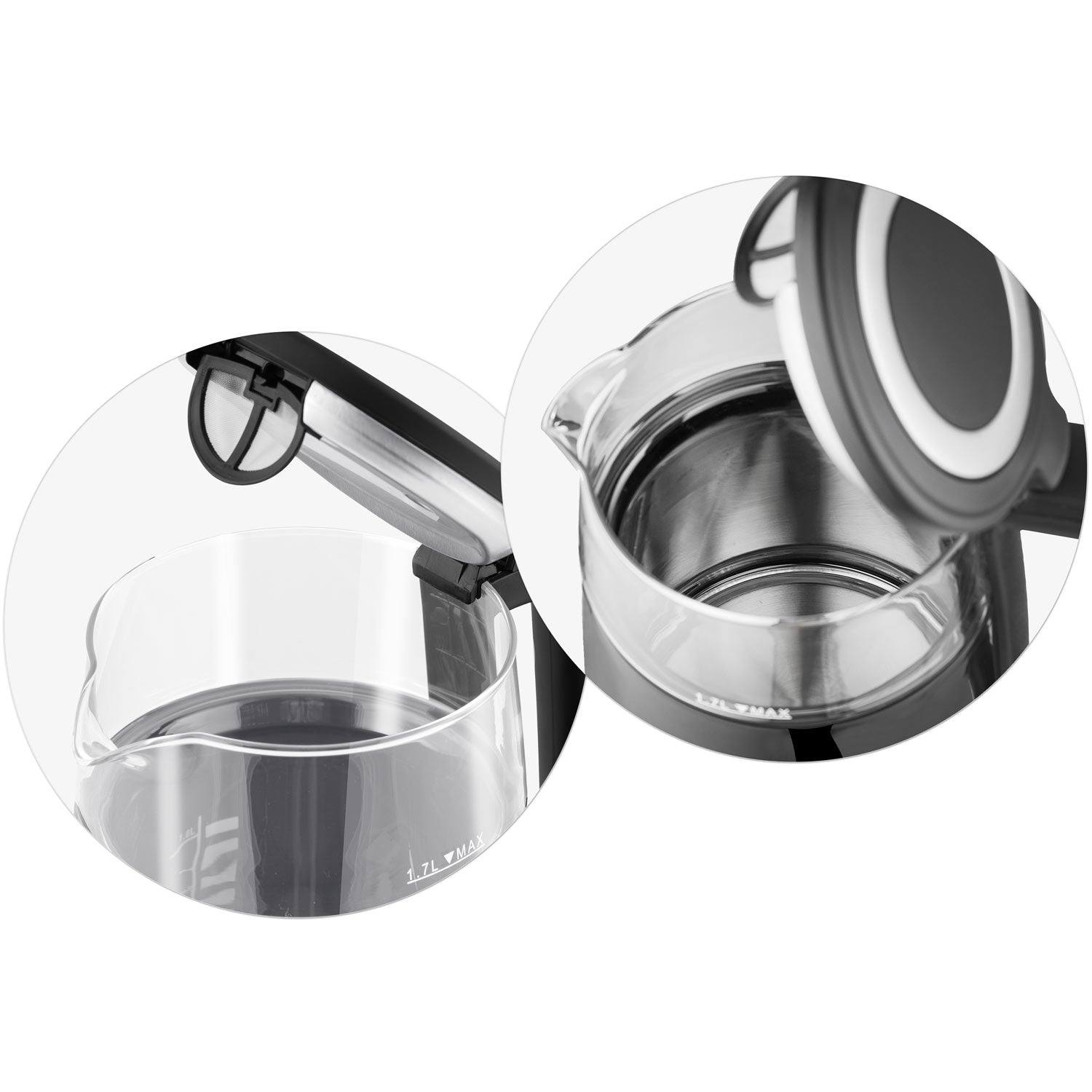 1,7 litro elektrinis Berdsen BD-707 arbatinukas, juodas