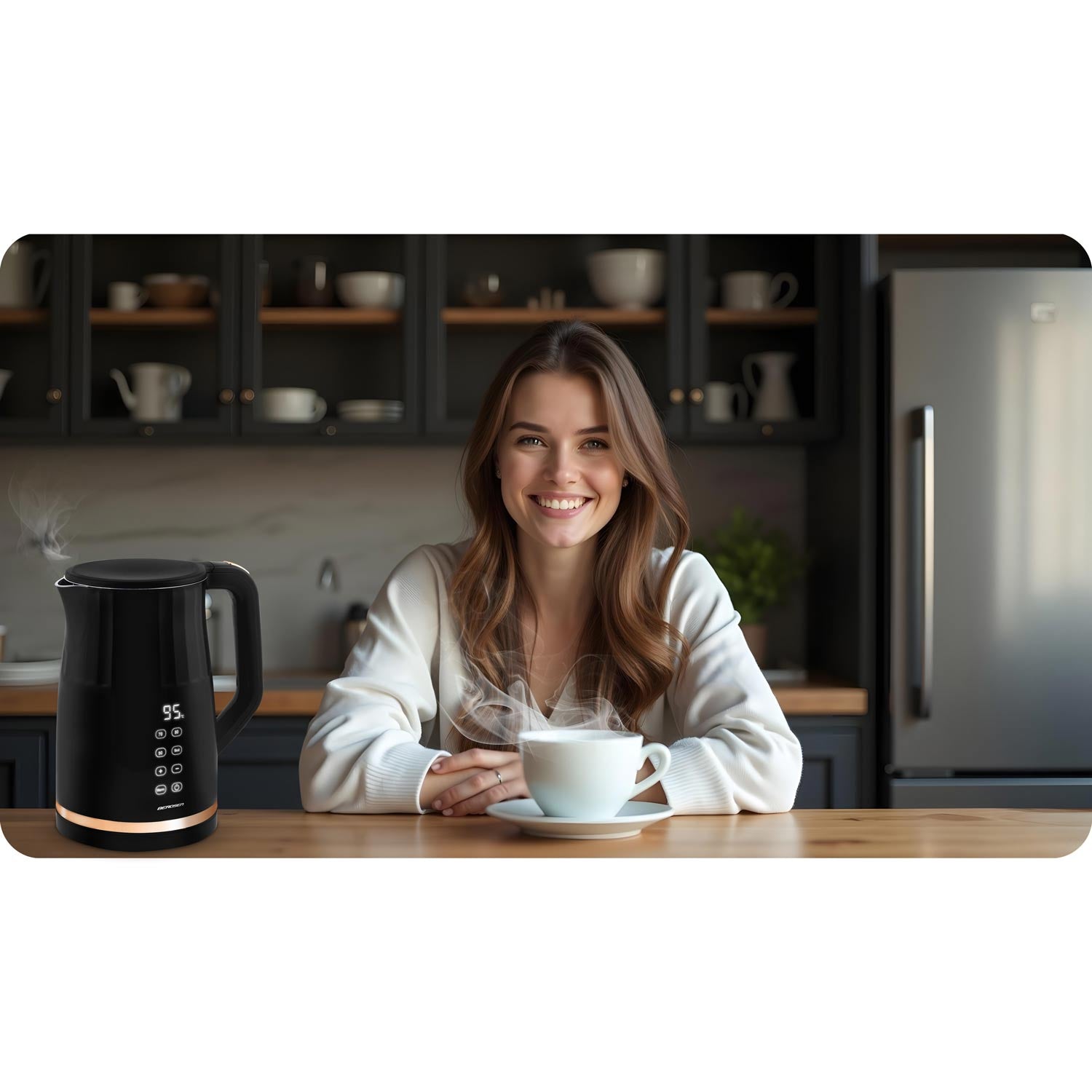 1,7 litro elektrinis Berdsen BD-706 arbatinukas, juodas