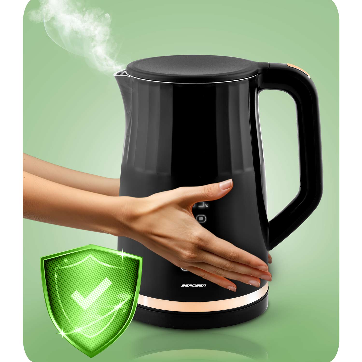 1,7 litro elektrinis Berdsen BD-706 arbatinukas, juodas