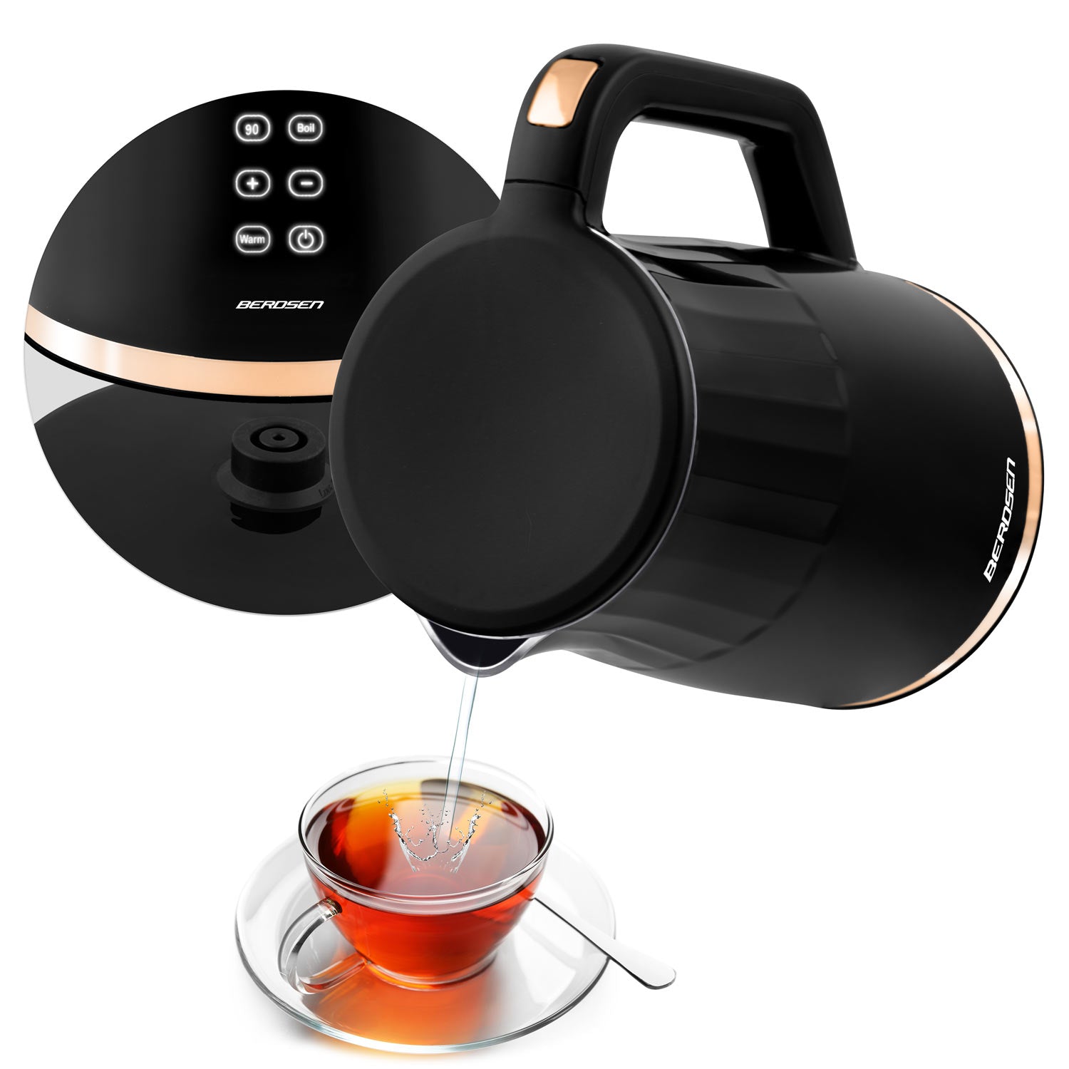 1,7 litro elektrinis Berdsen BD-706 arbatinukas, juodas