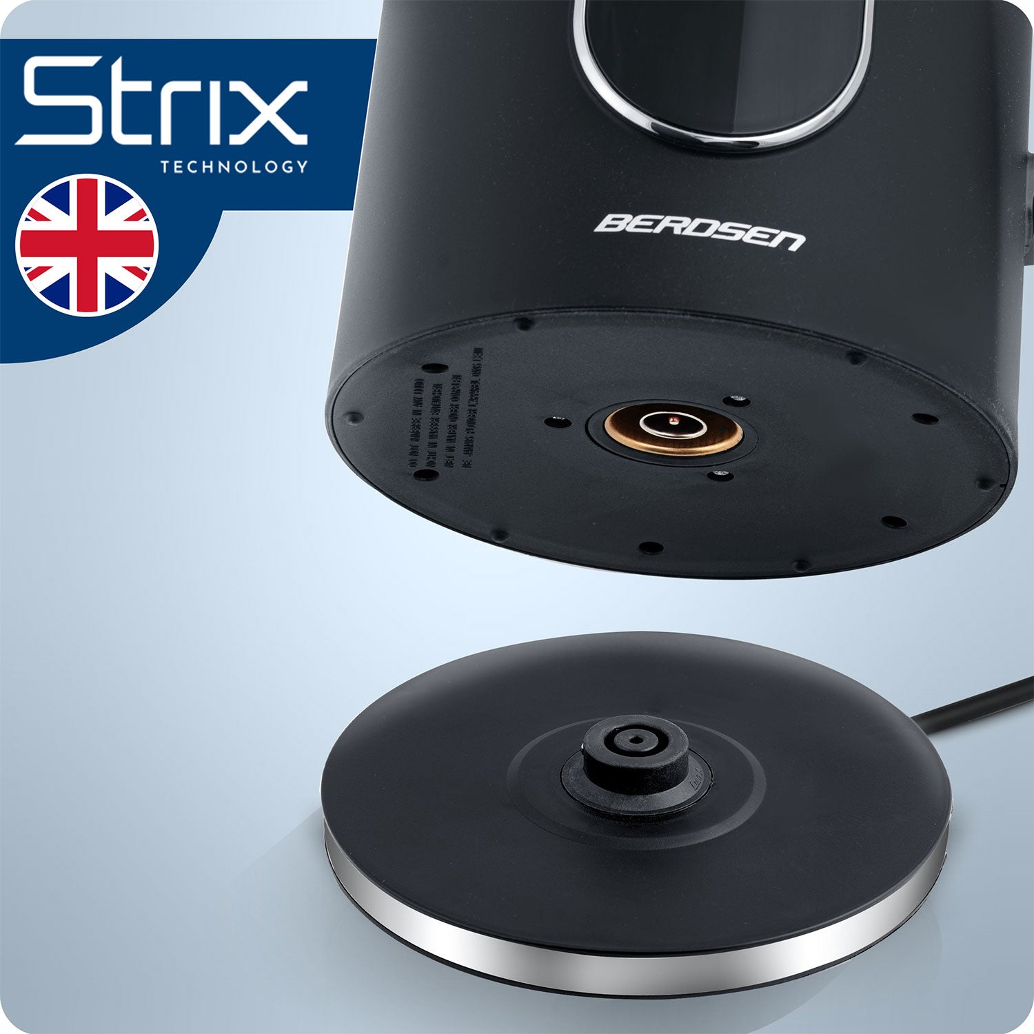 1,7 litro elektrinis Berdsen BD-712 arbatinukas juodas sidabras