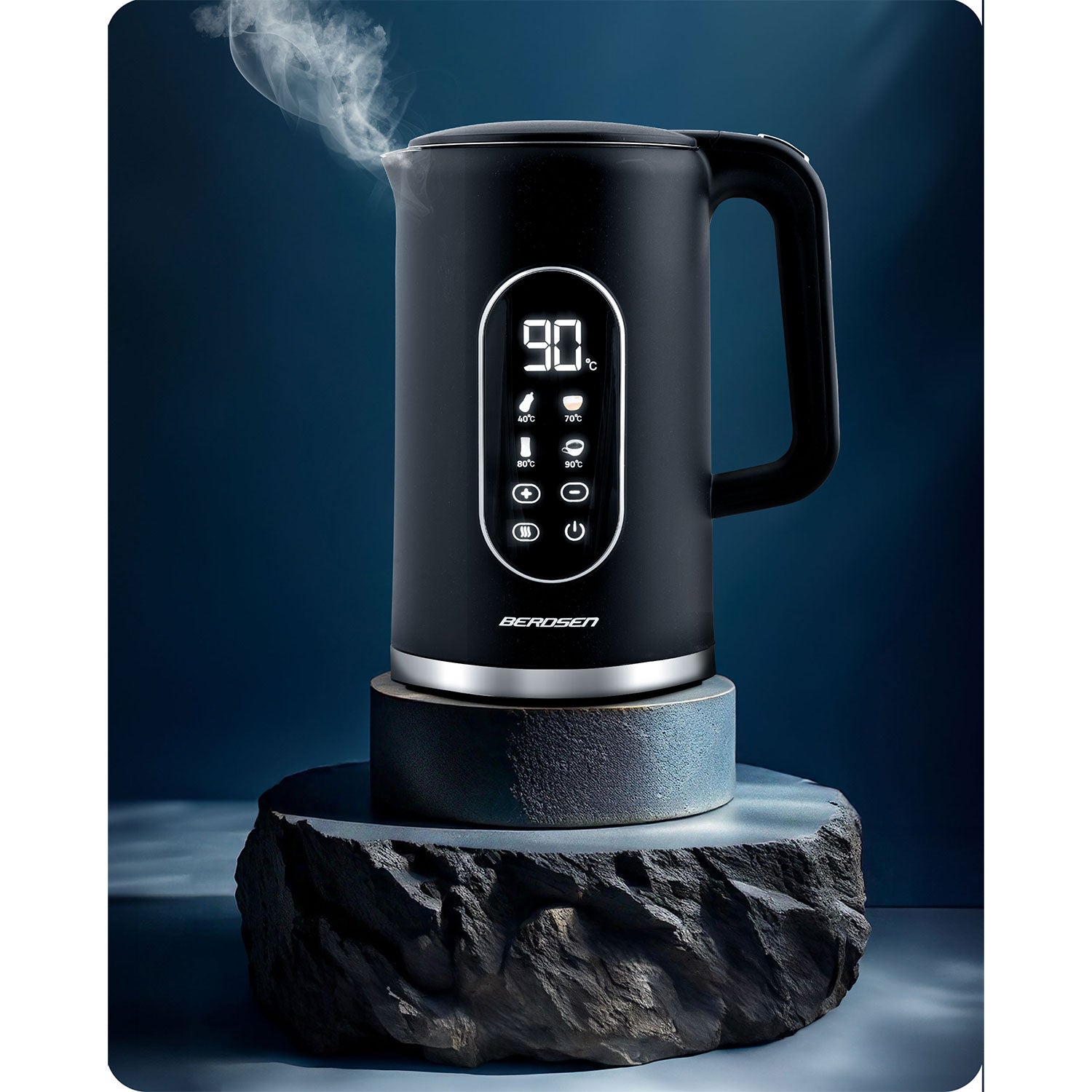 1,7 litro elektrinis Berdsen BD-712 arbatinukas juodas sidabras