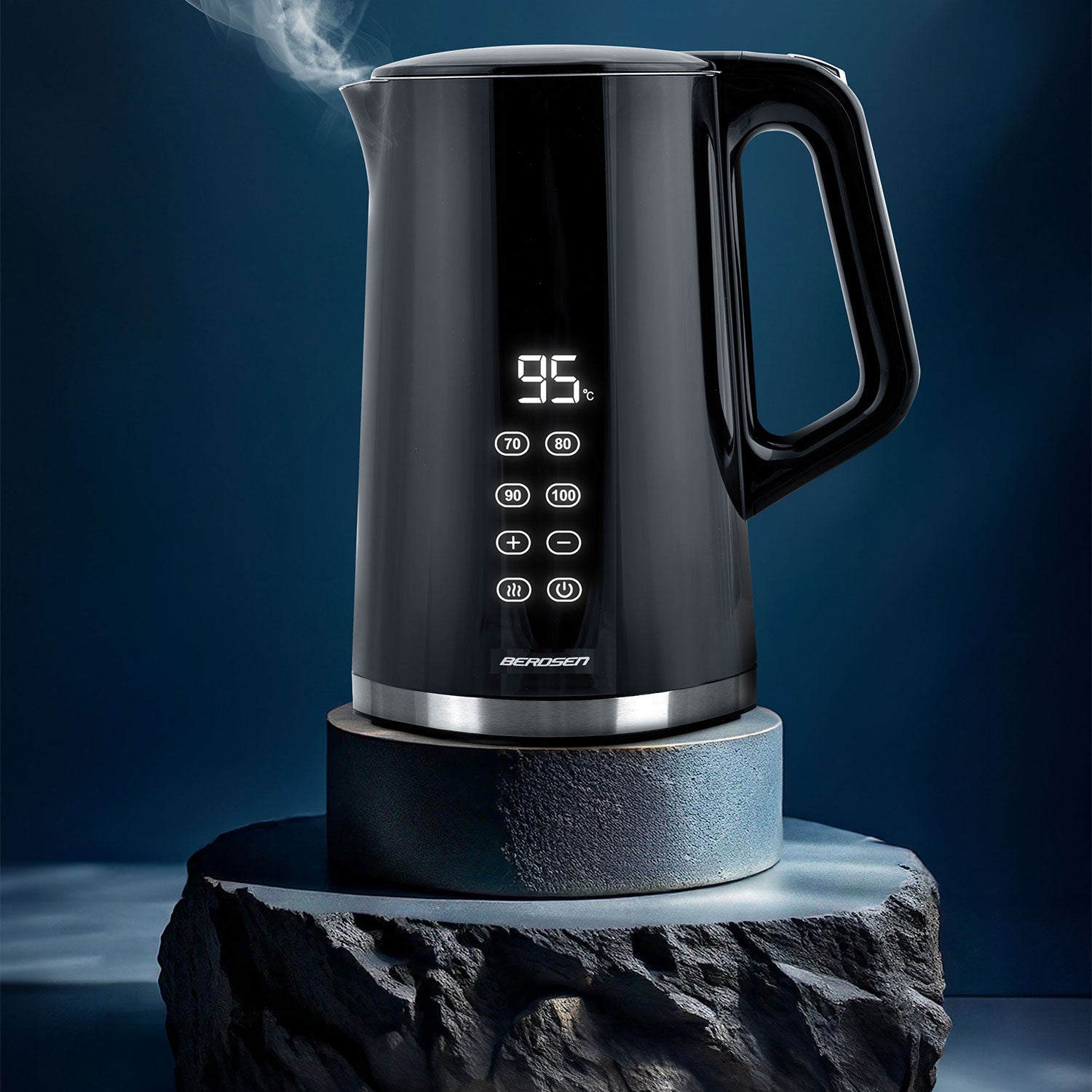 1,7 litro elektrinis Berdsen BD-71 arbatinukas juodas sidabras