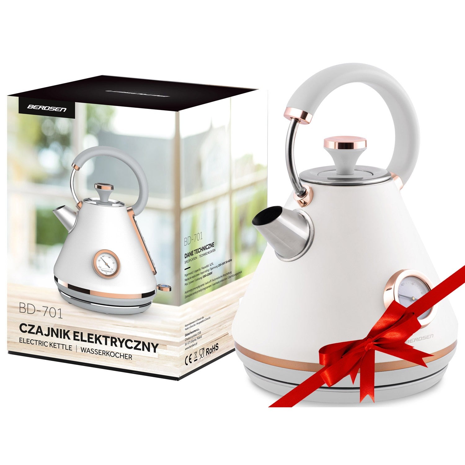 Elektrinė tepalo su 1,7 L termometru Berdsen BD-701 balta