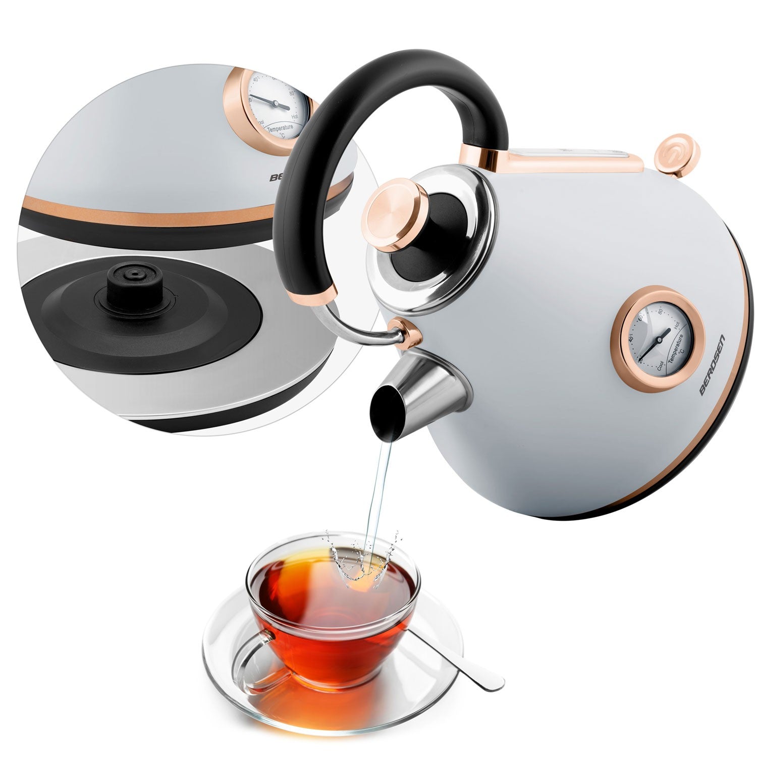 Elektrinė tepalo su 1,7 L termometru Berdsen BD-701 pilka