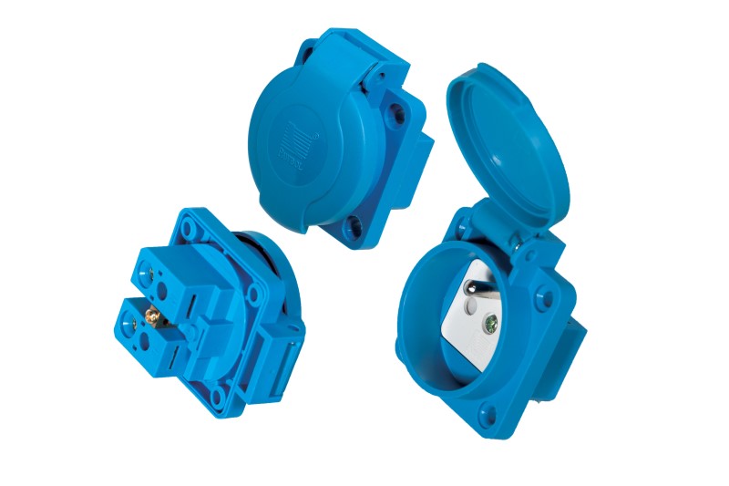 Įmontuojamas kištukinis lizdas D.3153S (16A, 250V, IP54)