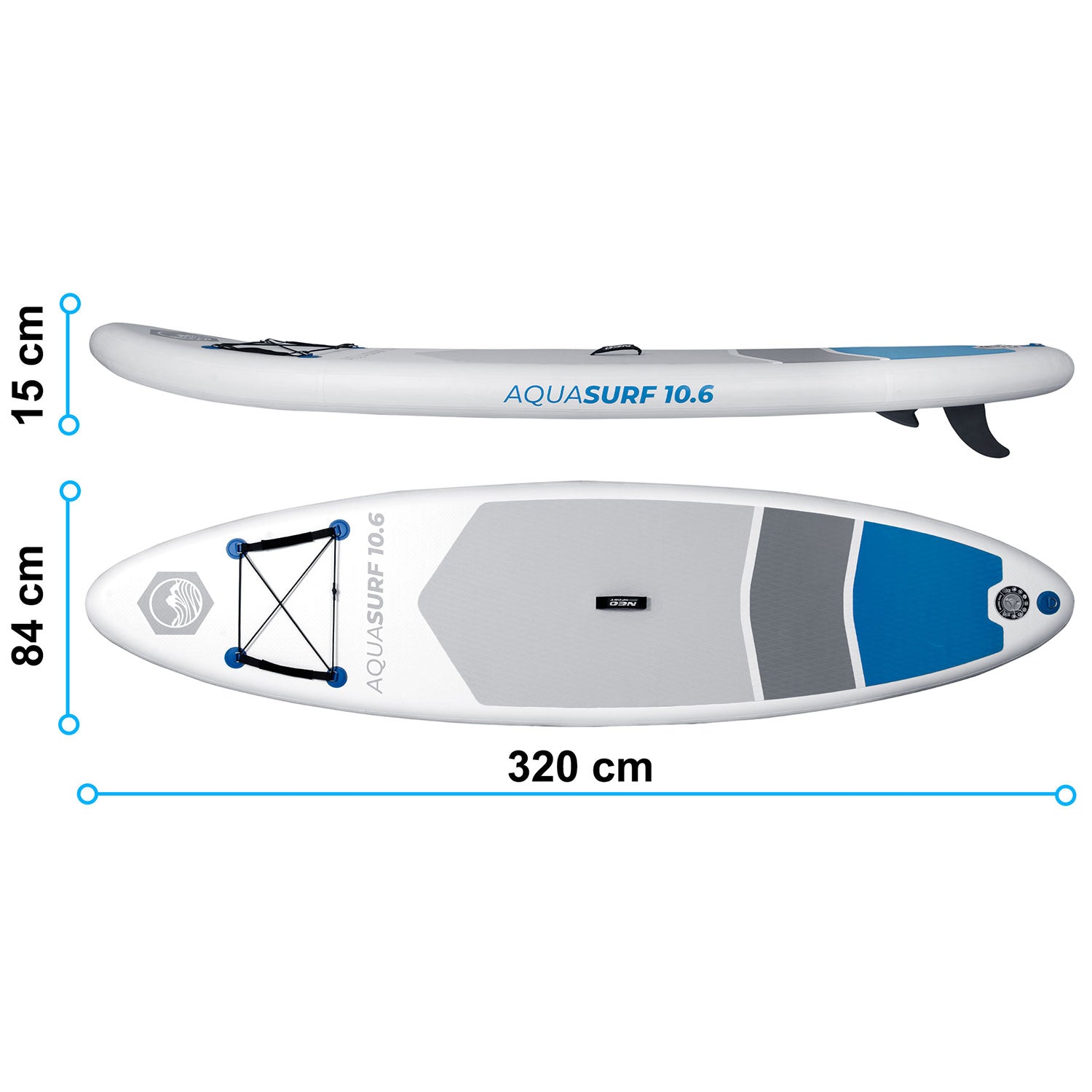 SUP Aquasurf 320 x 84 x 15 cm Neo-Sport 170200 plokštė