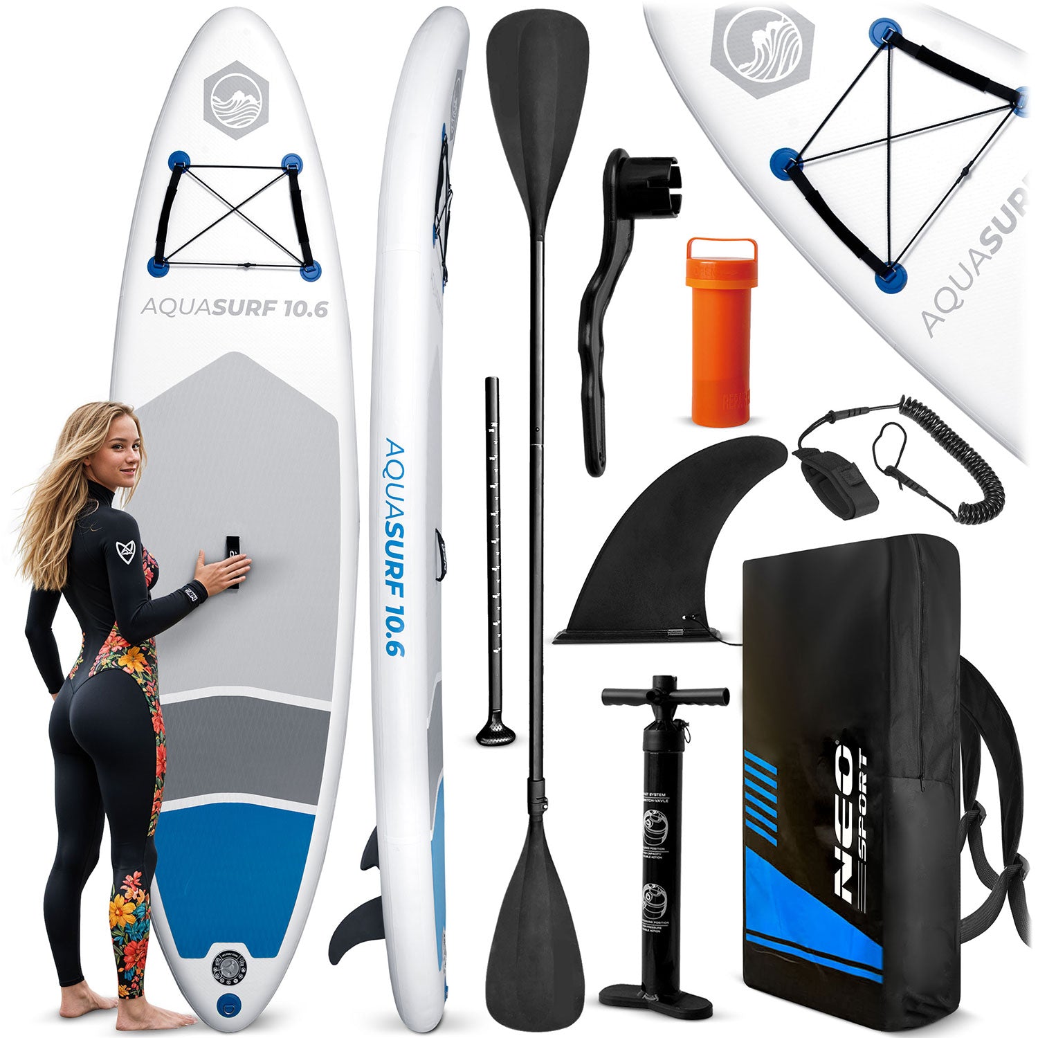 SUP Aquasurf 320 x 84 x 15 cm Neo-Sport 170200 plokštė