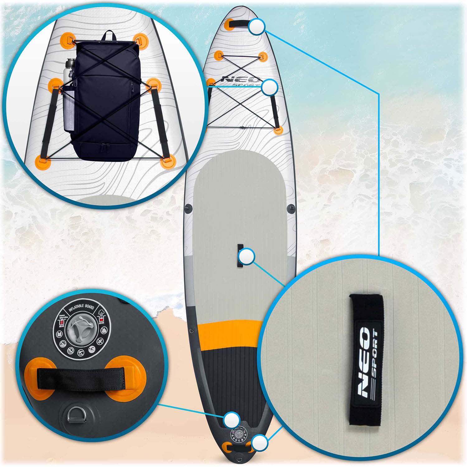 SUP Aquasurf 320 x 84 x 15 cm Neo-Sport 170201