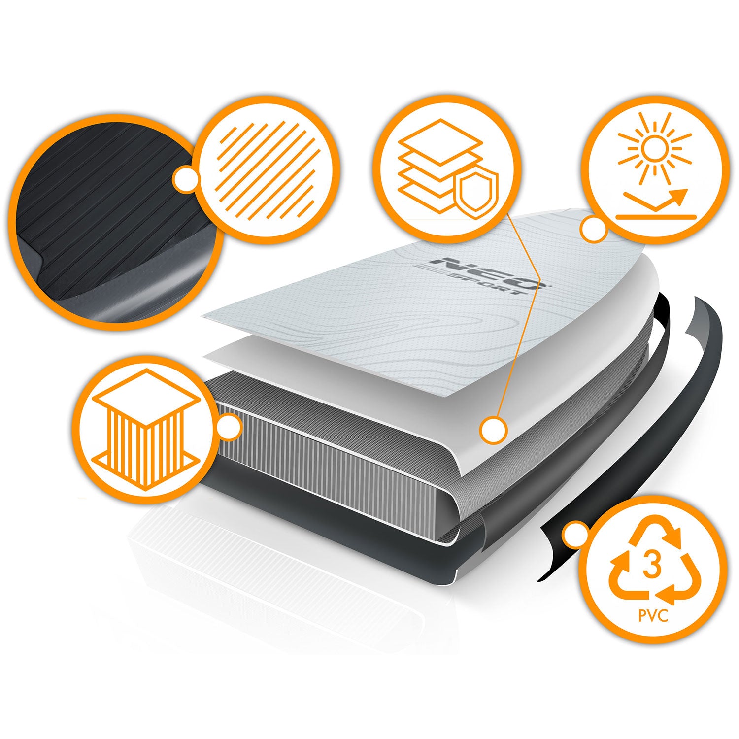 SUP Aquasurf 320 x 84 x 15 cm Neo-Sport 170201