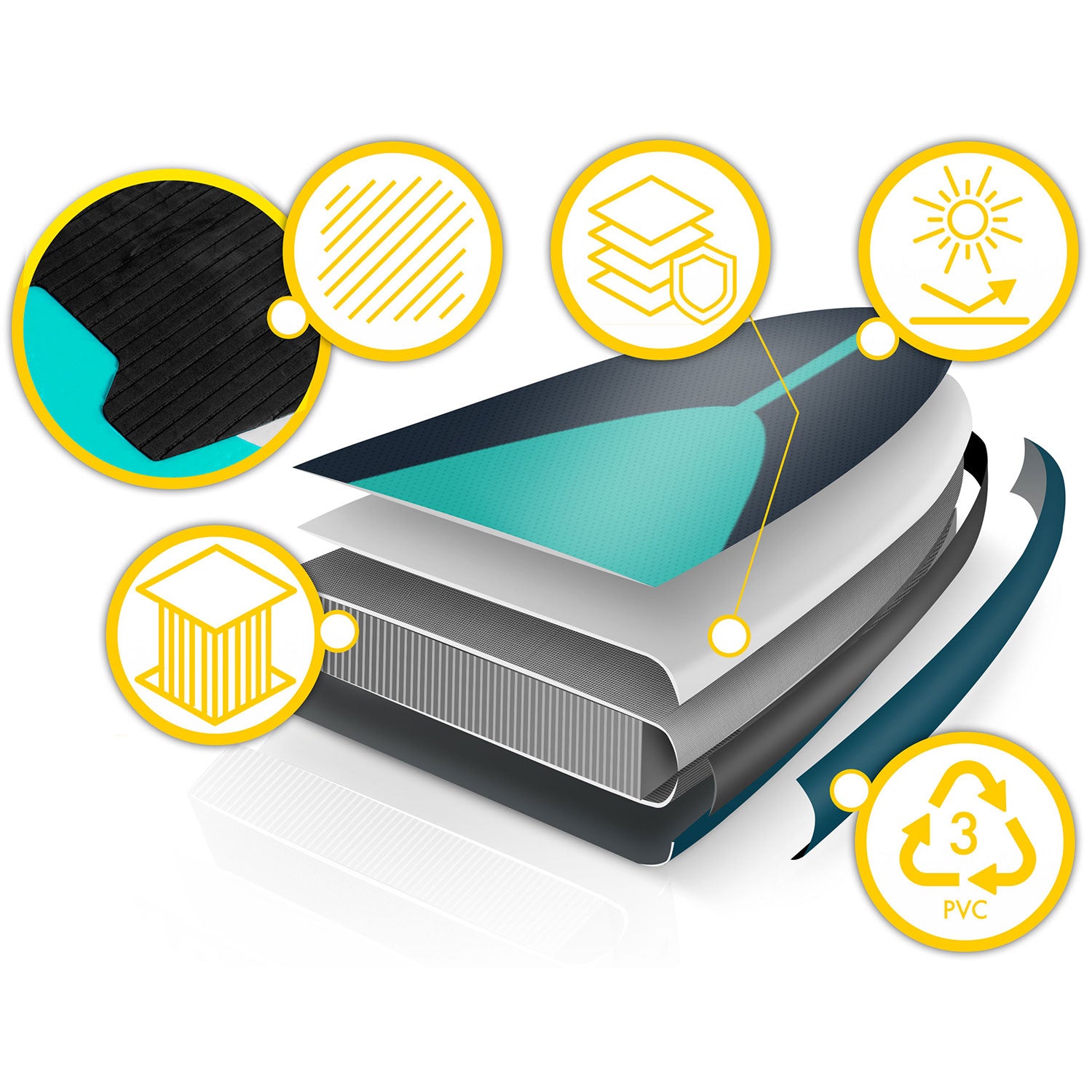 350 x 81 x 15 cm Neo-Sport 170303 SUP Reefbreak plokštė