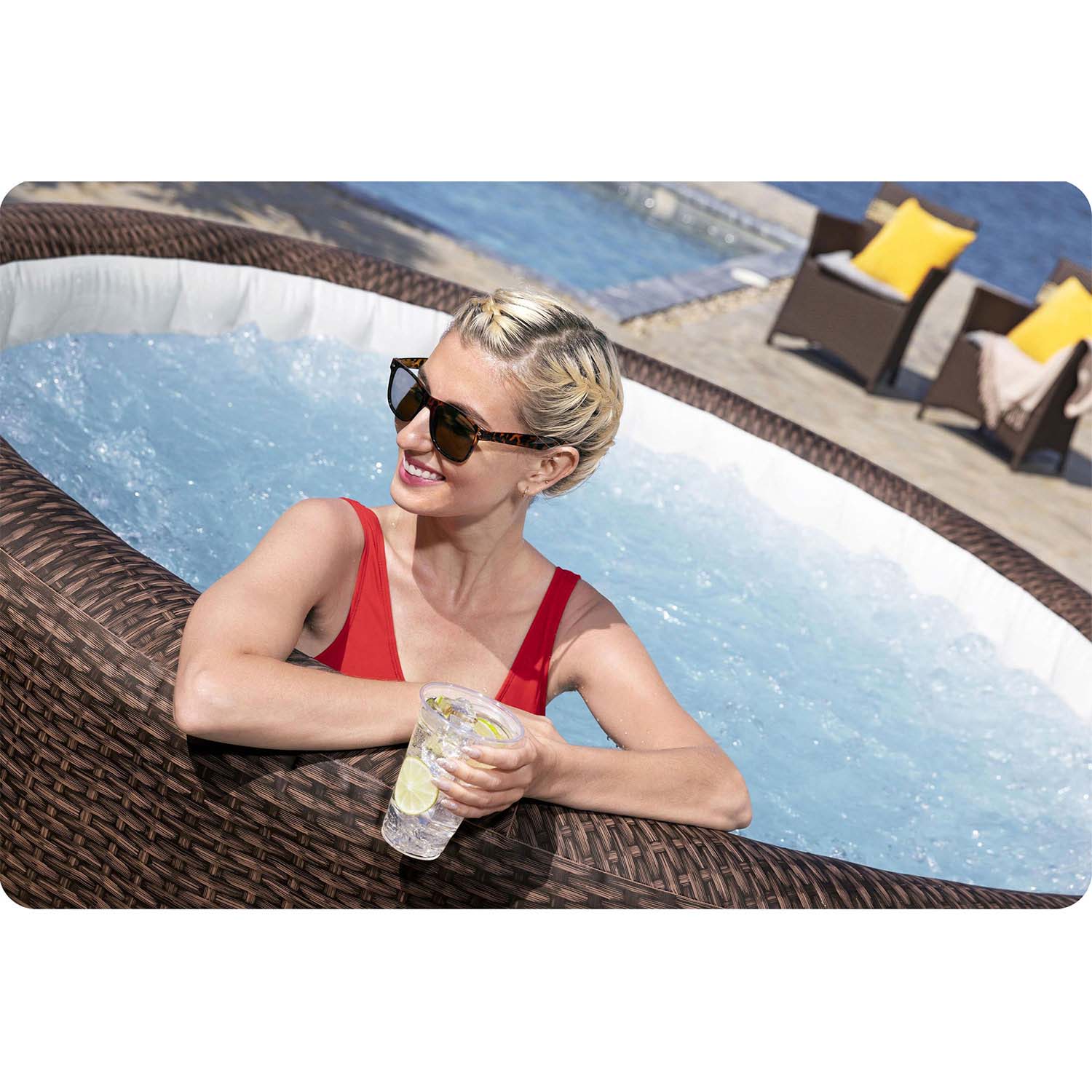 Dėgnėtinas SPA Lay-Z Bali Brown 7 asmenų Bestway 6001P