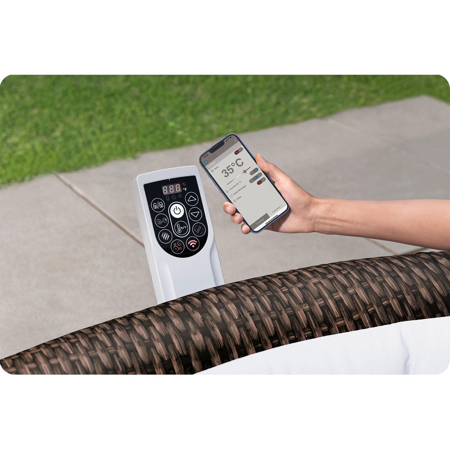 Dėgnėtinas SPA Lay-Z Bali Brown 7 asmenų Bestway 6001P