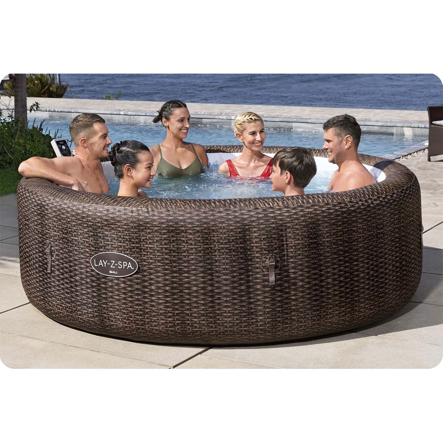 Dėgnėtinas SPA Lay-Z Bali Brown 7 asmenų Bestway 6001P