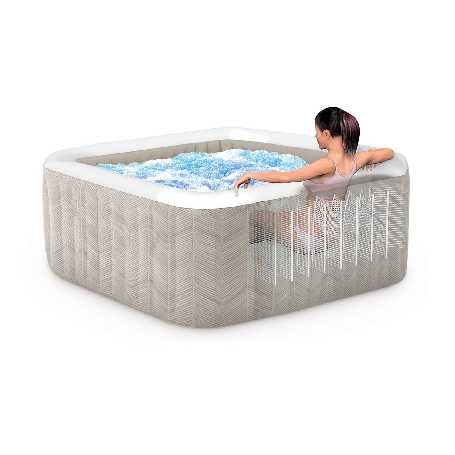 6 asmenų INTEX 28472 džiovinamieji hidromasažo SPA
