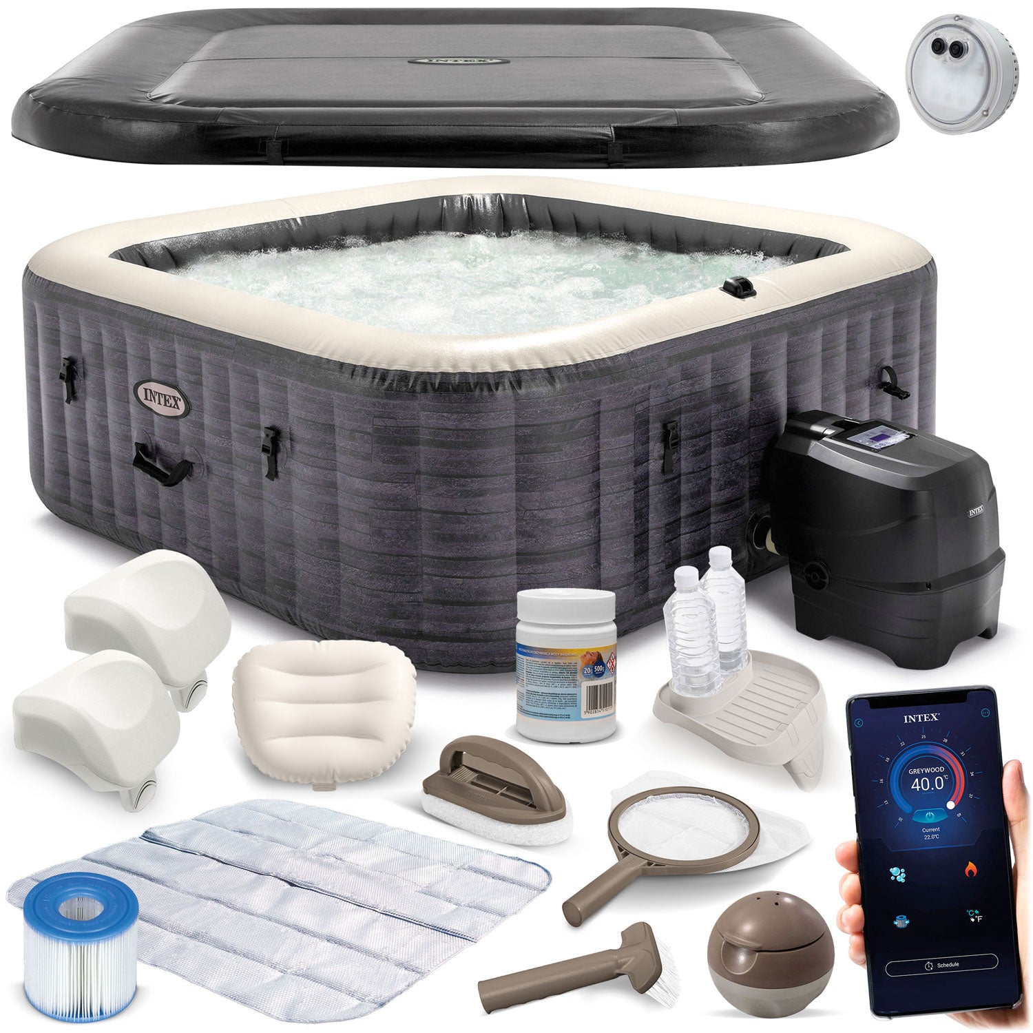 SPA su hidromasažu 6 asmenų INTEX 28452 Hidromasažas 28452NP LED