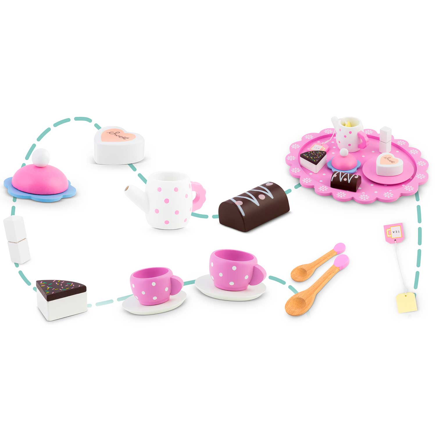 RK-869 Ricokids medinis žaislas arbatos komplektas