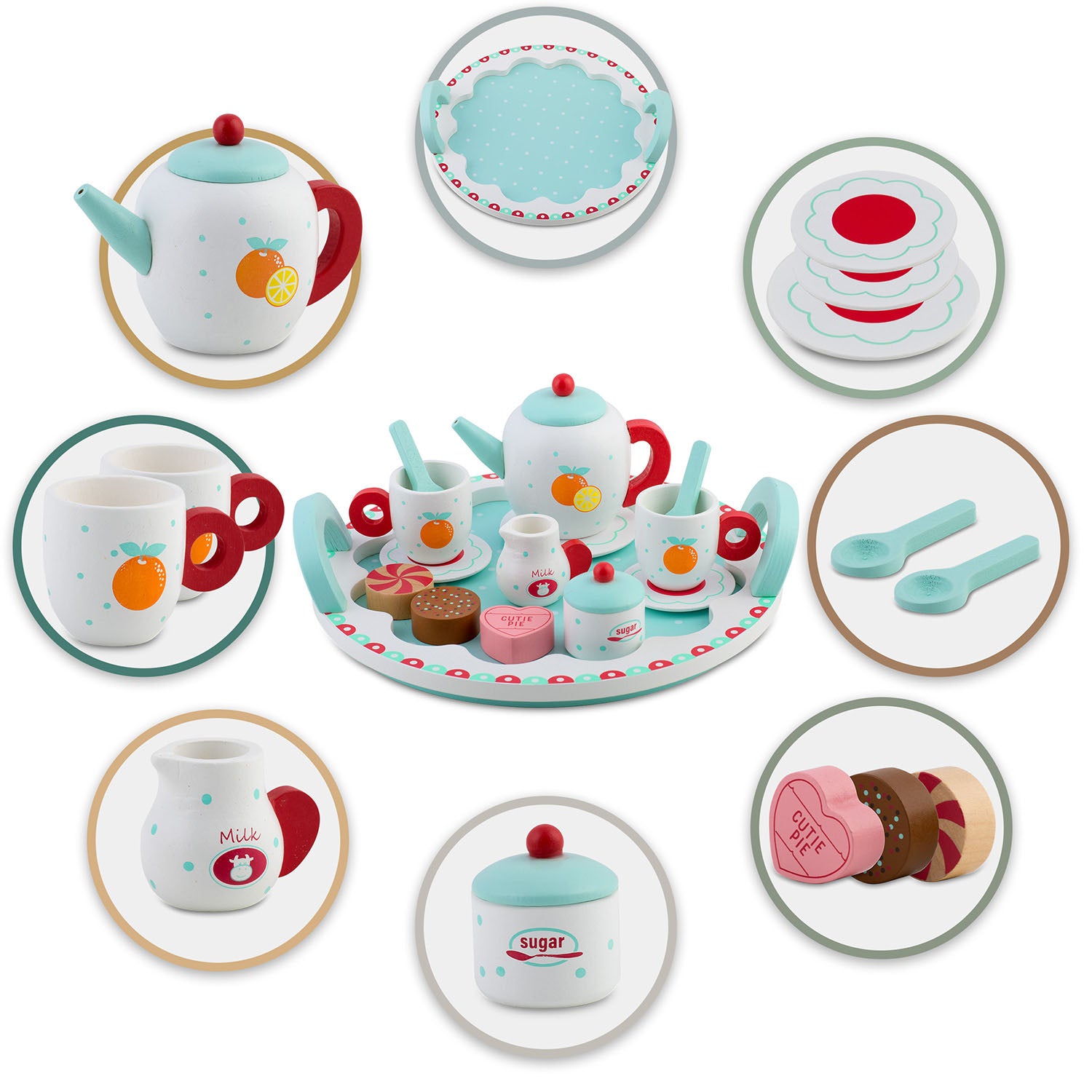 RK-869 Ricokids medinis žaislas arbatos komplektas