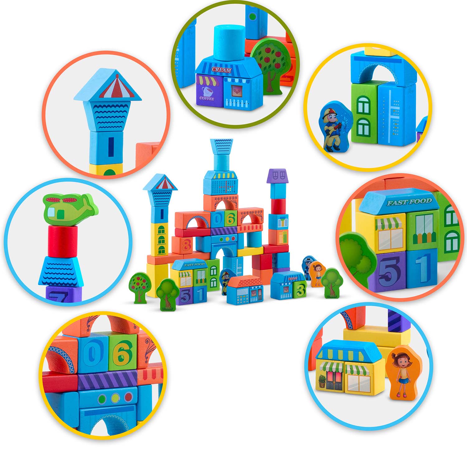 RK-871 Ricokids medinės edukacinės blokės