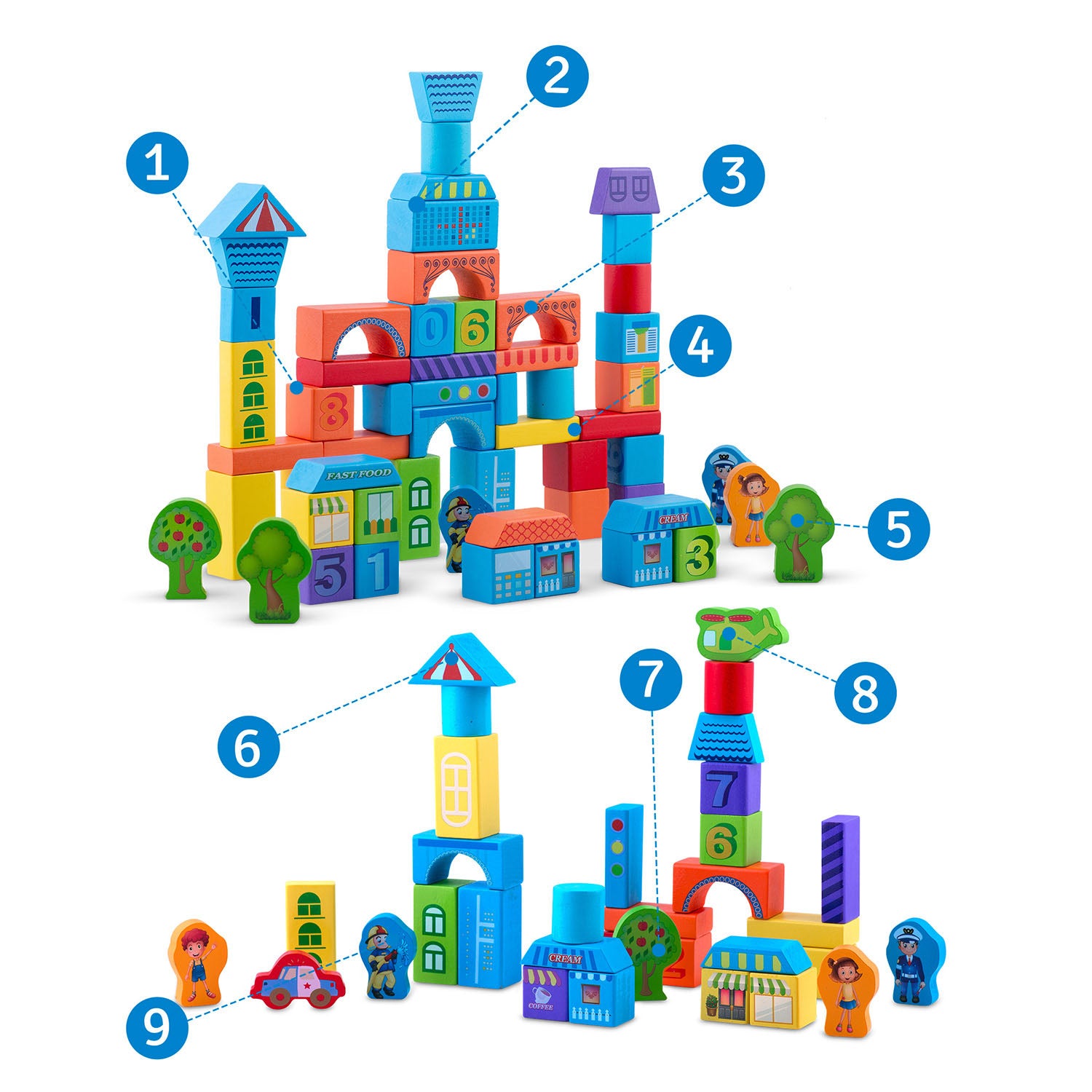 RK-871 Ricokids medinės edukacinės blokės